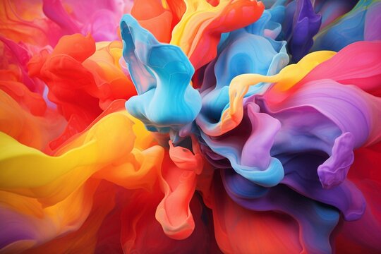 Colorful abstract artwork with no real-world inspiration. Generative AI