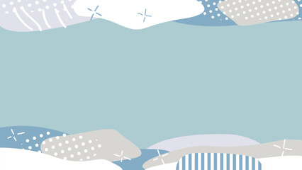 北欧風　冬景色の背景素材