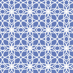 Vector. Seamless mediterranean geometric pattern, ornamental swatches. Talavera template. Portuguese Azulejo. Turkish decoration. Moroccan mosaic. Spanish porcelain. Ceramic dishes, folk ornament.
