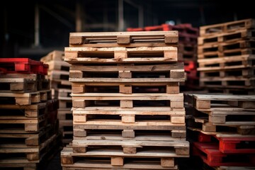 A stack of pallets. Generative AI