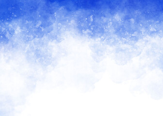 Blue watercolor splash sky background