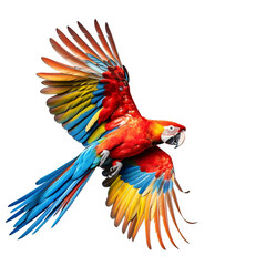 colorful parrot isolated on white