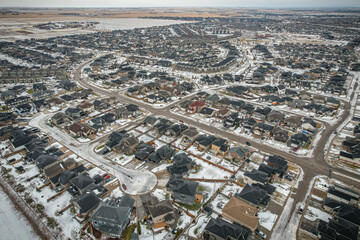 Obraz na płótnie Canvas Lakeview neighborhood of Saskatoon, Saskatchewan