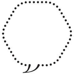 吹き出しのイラスト5【点線】