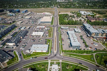 Photo sur Plexiglas Gris foncé Aerial Majesty: Stonebridge, Saskatoon, Saskatchewan Expanse