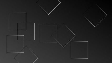 Black abstract background with geometric shape. Futuristic hi-technology concept. Horizontal banner template. Suit for cover, banner, brochure, corporate, poster, presentation, website