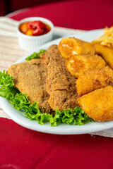 grilled steak with vegetables