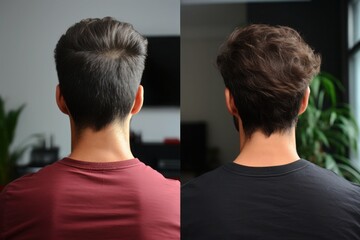 a haircut before and after