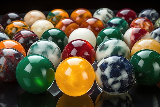 marbles creating the pattern of a chess or checkerboard