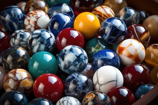 marbles arranged in the pattern of a checkerboard game