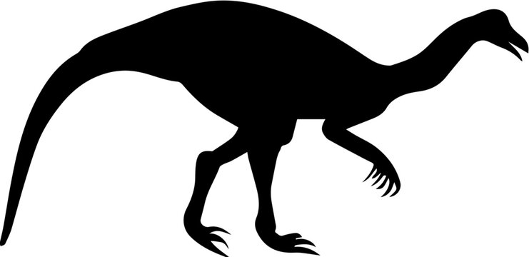 Deinocheirus on white background Royalty Free Vector Image