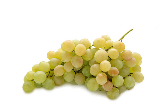 Green grape isolated on a white background.