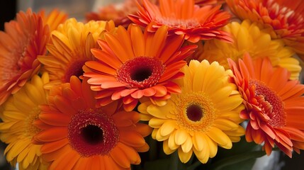 Vibrant Orange Gerbera Daisy (Gerbera jamesonii) - Captivating Hue in Blossom