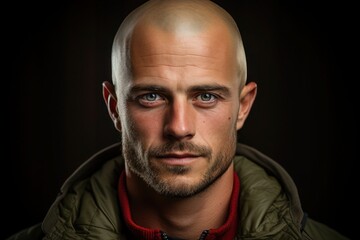 Fototapeta premium photo portrait of a bald man