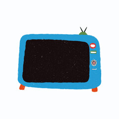 illustration of retro tv. television cartoon vector