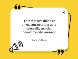 3D bubble testimonial banner, quote, infographic. Social media post template designs for quotes. Empty speech bubbles, quote bubbles and text box. Vector Illustration EPS10.