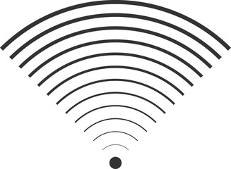 Fototapeta Free wi fi icon. Connection zone wifi vector symbol. Radio waves signal. obraz