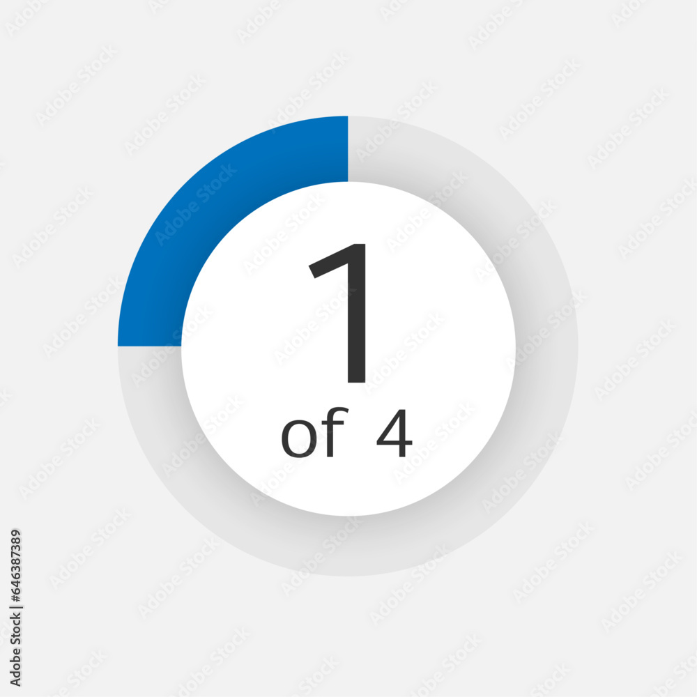Poster simple and modern style of progress bar number with round shape. flat design editable vector for ui element, presentation or infographic
