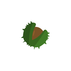 chestnut icon on a white background, vector illustration