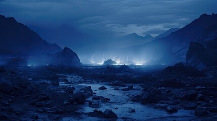 Tourists, mountain climbers, stand as the clouds enter the valley.