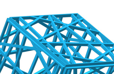 Architectural background. Cube lattice construction