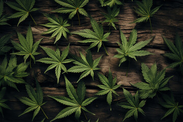 Grüne Vielfalt: Cannabis Blätter in lebendiger Botanik für natürliche Gesundheitspflege