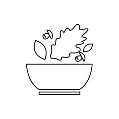 salad icon on a white background, vector illustration