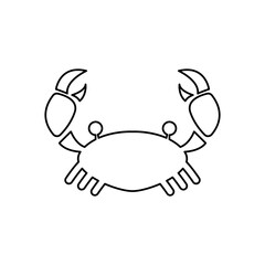 crab icon on a white background, vector illustration