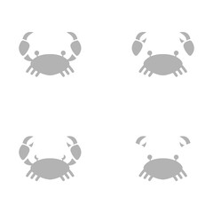 crab icon on a white background, vector illustration