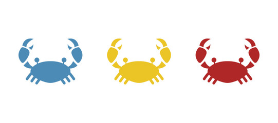 crab icon on a white background, vector illustration