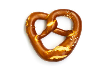 Traditional German pretzel, delicious and iconic snack perfect for Oktoberfest, pub or street food.