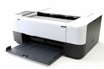Contemporary printer on a white background. Generative AI