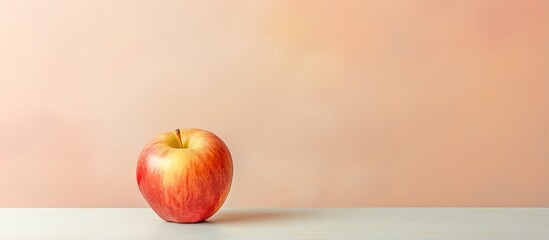 Apple Nutritious fruit isolated pastel background Copy space