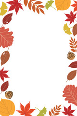 秋の植物のフレーム