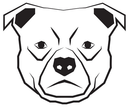 dog face black and white drawing contour