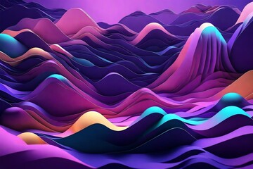 pink and blue background with waves