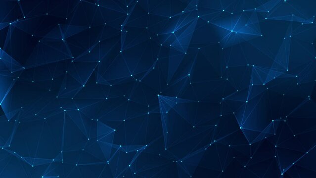 Digital blue background with dots and lines. Big data visualization. Network connection structure. 3D rendering.