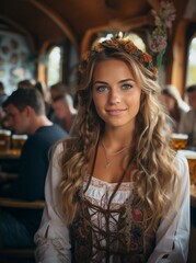 Junge Frau in Tracht