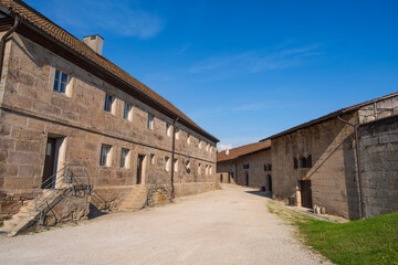 Buildings in the Rosenberg Fortress in Kronach/Germany in Upper Franconia