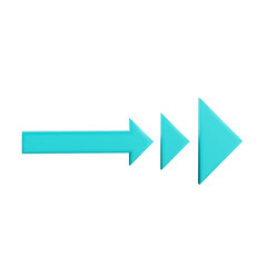 3d render minimalist 3d bold arrow premium icon 7