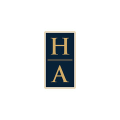 Letter H and A Logo Design 020