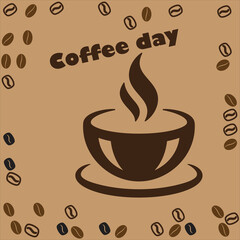 Coffee Doodles Seamless Pattern Stock Vector - Illustration of desser International Coffee Day Images Cup of coffee for International Coffee Day