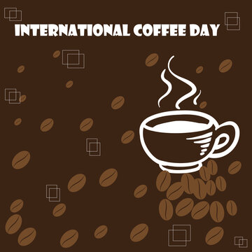 Coffee Doodles Seamless Pattern Stock Vector - Illustration of desser International Coffee Day Images Cup of coffee for International Coffee Day