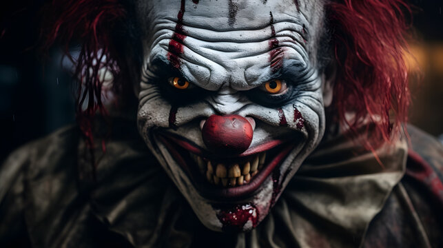 Sinister Grin: Portrait of an Evil Clown