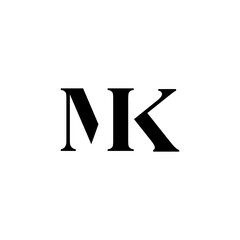 Letters M and K logo Design 020