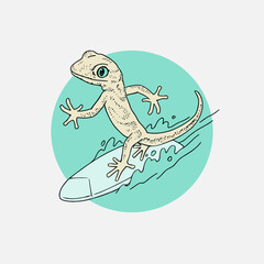 surfing gecko