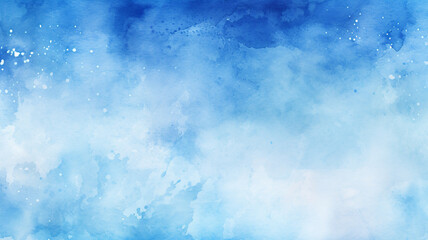 Obraz premium Abstract blue watercolor background.Hand painted watercolor. Generative AI