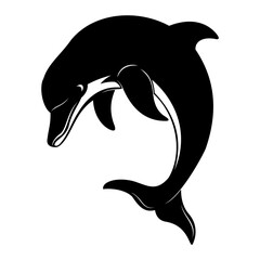 silhouette of a dolphin