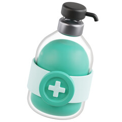 hand sanitizer 3d icon design