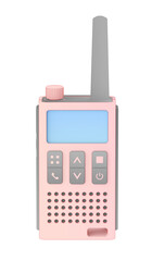 Sketch of walkie-talkie on transparent background, front view